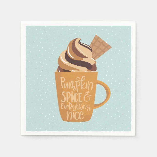 Servilleta De Papel Las especias de calabaza y todo lo bueno de las to (Anverso)