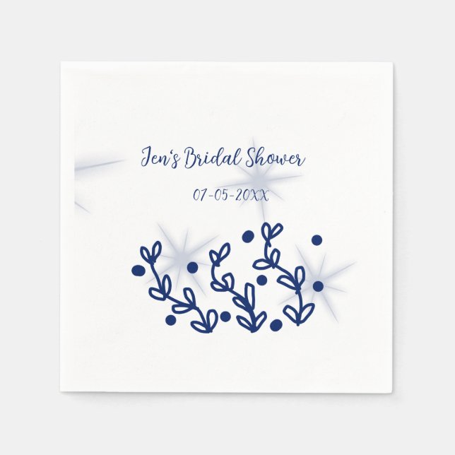 Servilleta De Papel Las estrellas azules dejan una lujosa ducha de nov (Anverso)