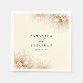 Servilleta De Papel Las flores de Rubor de las palmas secas Boda Boho