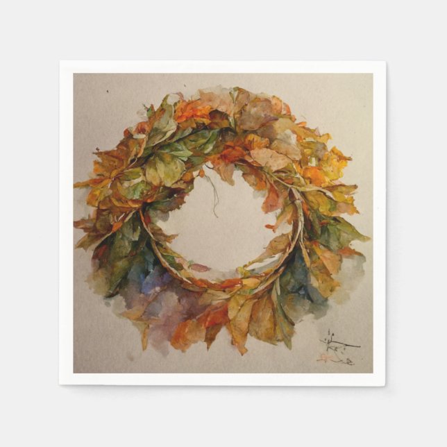 Servilleta De Papel Las hojas de otoño son clásicas (Anverso)