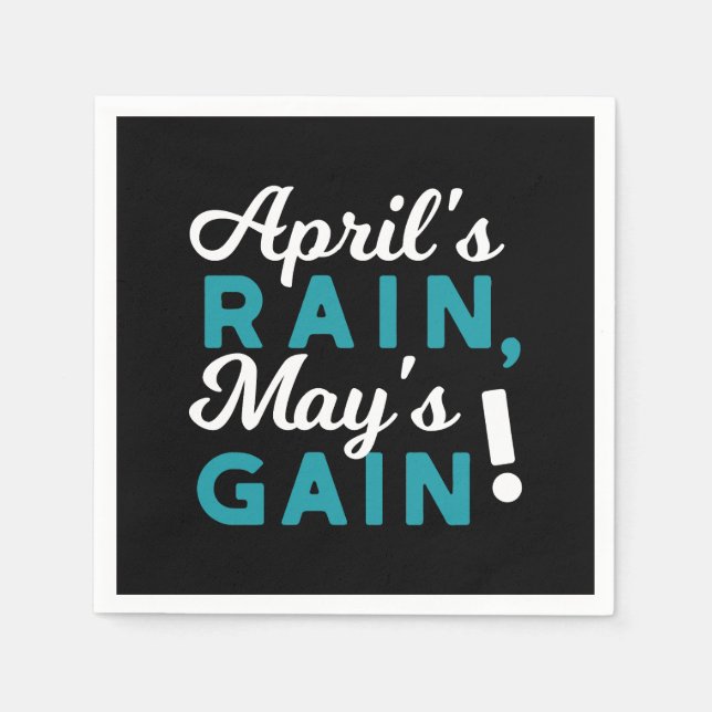 Servilleta De Papel Las lluvias de abril pueden flamear una cita Inspi (Anverso)