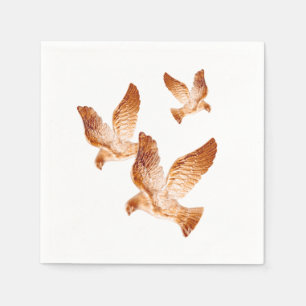 Servilleta De Papel Las palomas doradas brillantes