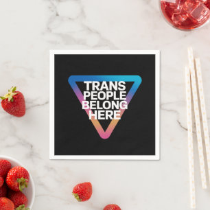 Servilleta De Papel Las personas trans pertenecen Orgullo Derechos gay