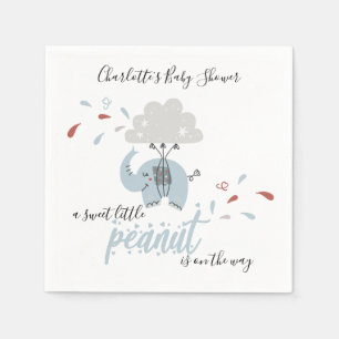 Servilleta De Papel Las servilletas Baby Shower de Elephant Blue Cute 