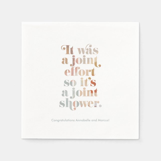 Servilleta De Papel Las servilletas Baby Shower de la pareja de esfuer (Anverso)