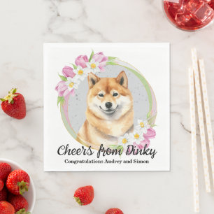 Servilleta De Papel Las servilletas Bodas Shiba inu con Perros Foto