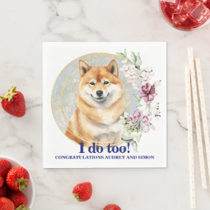 Servilleta De Papel Las servilletas Bodas Shiba inu con Perros Foto