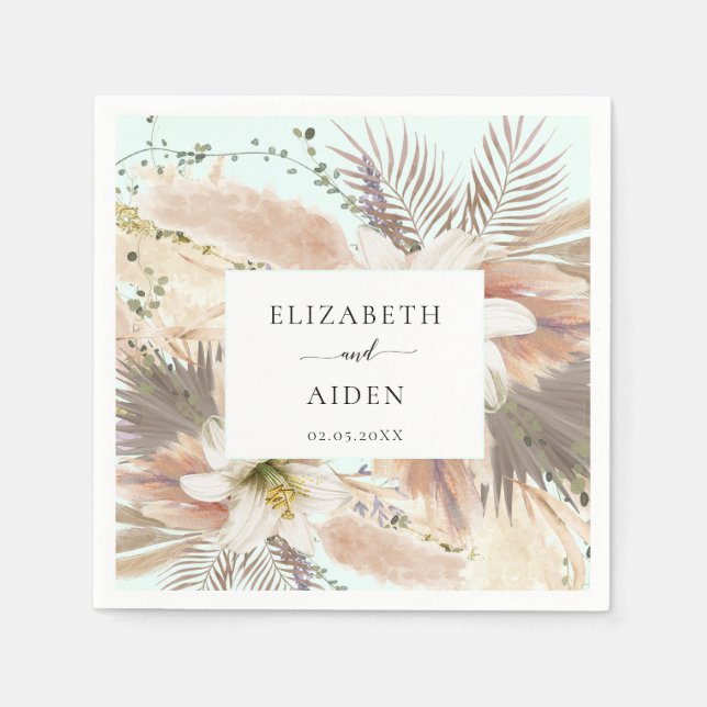 Servilleta De Papel Las servilletas Boho modernas (Anverso)