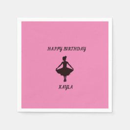 Servilleta De Papel Las servilletas de feliz cumpleaños Ballerina con