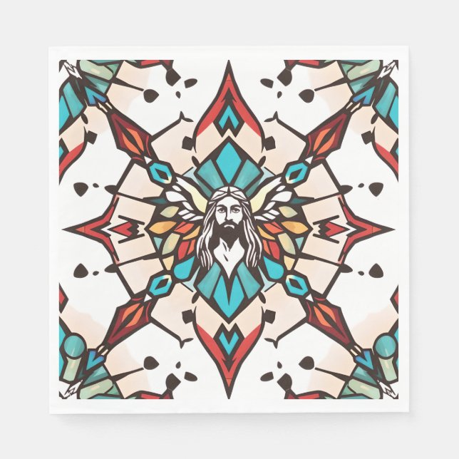 Servilleta De Papel Las servilletas de Jesús para ir con las placas de (Anverso)