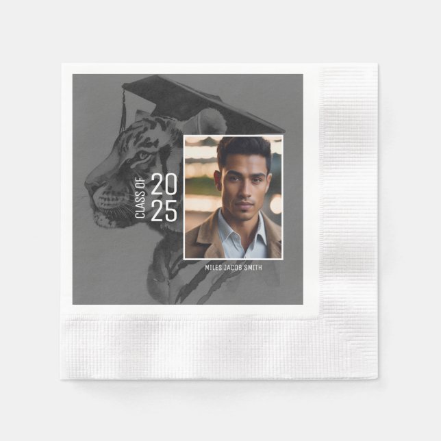 Servilleta De Papel Las servilletas de papel de graduación agregan tu  (Anverso)