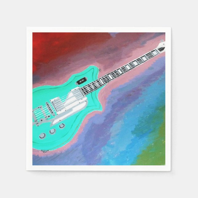 Servilleta De Papel Las servilletas de papel de guitarra (Anverso)