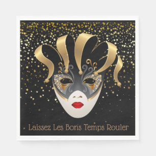 Servilleta De Papel Las servilletas de papel Mardi Gras-Dejaron el