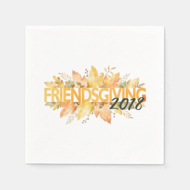 Servilleta De Papel Las servilletas Fiesta de Friendsgiving 2018 (Anverso)