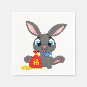 Servilleta De Papel Las servilletas Red Sack, Personalizado de Conejo