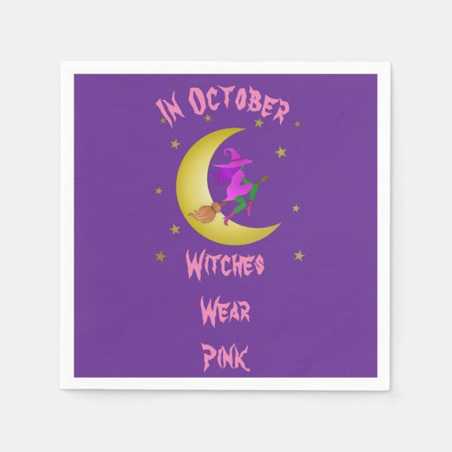 Servilleta De Papel Las Testigos Se Ponen Rosa En Octubre, Thunder_Cov (Anverso)