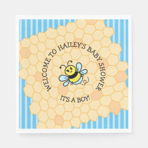 Servilleta De Papel Las toallas de Baby Shower de un chico con temas d