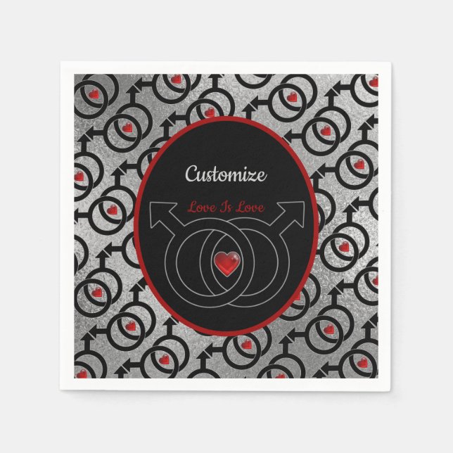 Servilleta De Papel Las toallas de papel de plata personalizadas para  (Anverso)