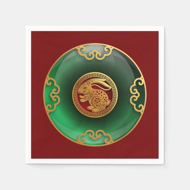 Servilleta De Papel Las toallas del Año Nuevo Chino del Conejo (Anverso)