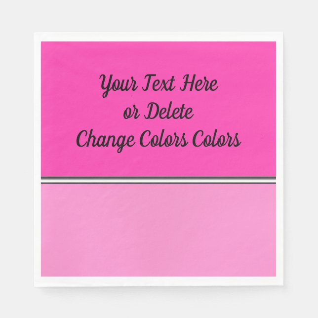 Servilleta De Papel Las toallas personalizadas Hot Pink para ella (Anverso)