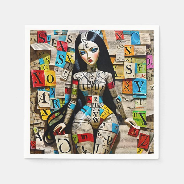 Servilleta De Papel Las travesuras detalladas son la muñeca perfecta p (Anverso)