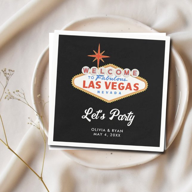 Servilleta De Papel Las Vegas Boda Cocktail Hour Napkins (Las Vegas Wedding Cocktail Hour Napkins)