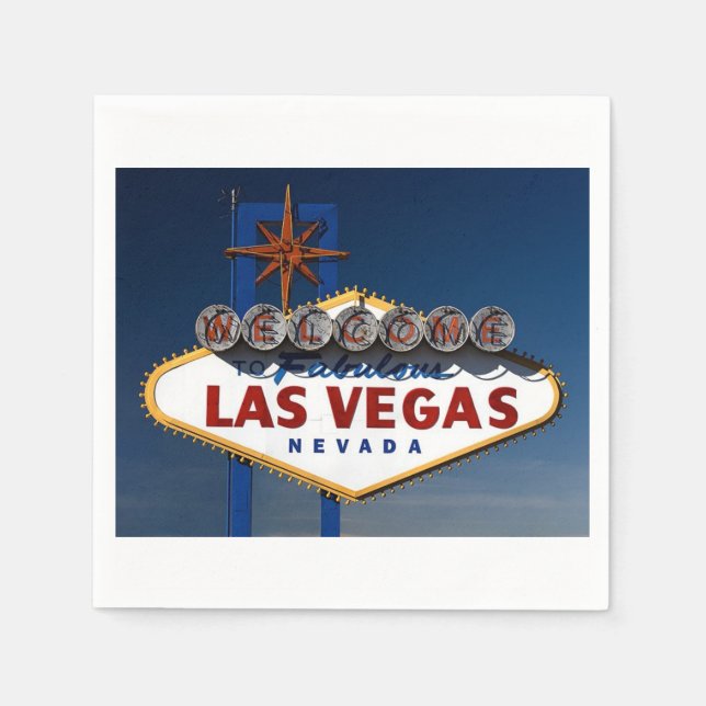 Servilleta De Papel Las Vegas Boda Rótulo Día de Papel (Anverso)