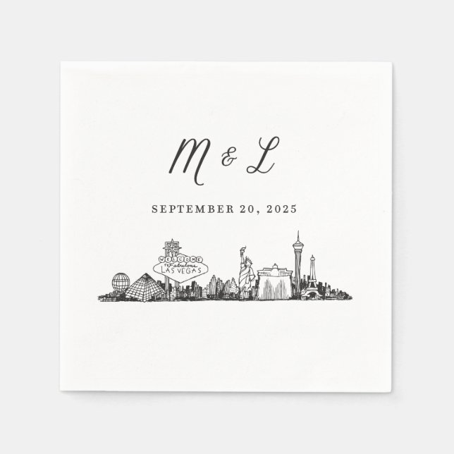 Servilleta De Papel Las Vegas Cocktail Napkins (Anverso)