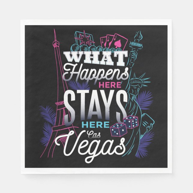 Servilleta De Papel Las Vegas, Nevada, Casino, Boda, Cumpleaños, Estad (Anverso)