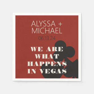 Servilleta De Papel Las Vegas somos lo que pasa con el cóctel Boda