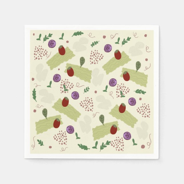 Servilleta De Papel Lasagna Soup Pizza Restaurant Cheese Spaghetti (Anverso)