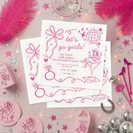 Servilleta De Papel Last Rodeo Disco Cowgirl Bachelorette Party