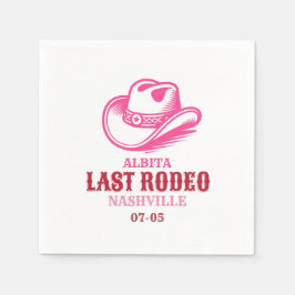 Servilleta De Papel last rodeo pink cowgirl hat