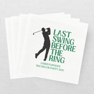 Servilleta De Papel Last Swing Golf Country Club Soltero Negro Verde