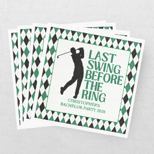 Servilleta De Papel Last Swing Golf Country Club Soltero Negro Verde