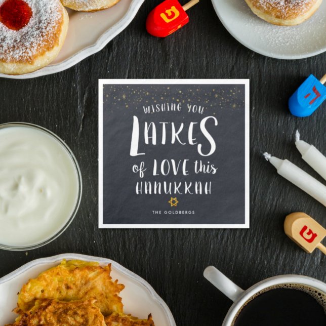 Servilleta De Papel Latkes de Amor | Fiesta de Hanukkah (Subido por el creador)