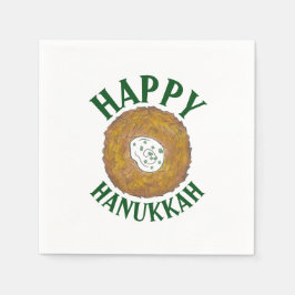 Servilleta De Papel Latkes Felices Fiestas Judías en Hanukkah Chanukah