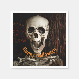 Servilleta De Papel Laughing Skeleton Halloween Paper