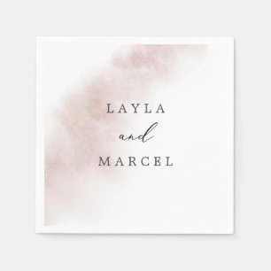 Servilleta De Papel Lavado de color de agua   BODA RUBOR