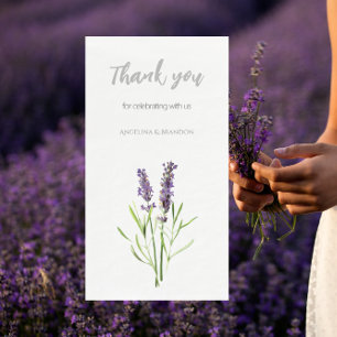 Servilleta De Papel Lavanda de época - Gracias por los bodas