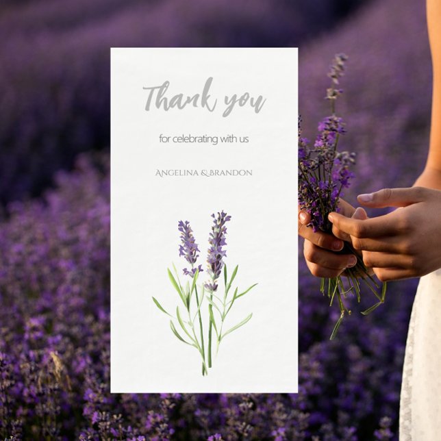Servilleta De Papel Lavanda de época - Gracias por los bodas (Subido por el creador)