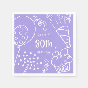 Servilleta De Papel Lavanda de globo para cualquier fiesta de cumpleañ