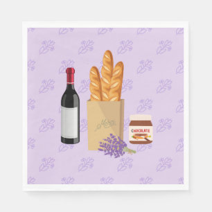 Servilleta De Papel Lavanda del mercado francés