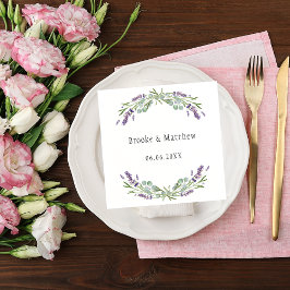 Servilleta De Papel Lavanda eucalipto para boda