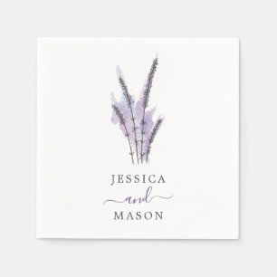 Servilleta De Papel Lavanda mínima Boda Cocktail Napkin