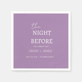 Servilleta De Papel Lavanda Minimalista la noche antes del Boda