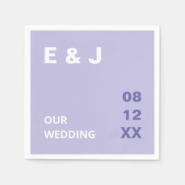 Servilleta De Papel Lavanda moderna Bodas púrpura