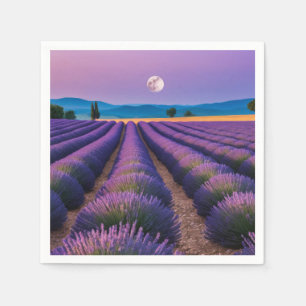Servilleta De Papel Lavanda Naturaleza Exterior Paisaje Tranquilo Pací