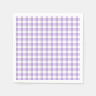 Servilleta De Papel Lavanda suave de Gingham clásica