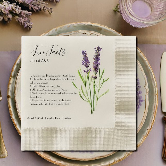 Servilleta De Papel Lavanda vintage - Hechos divertidos (Subido por el creador)